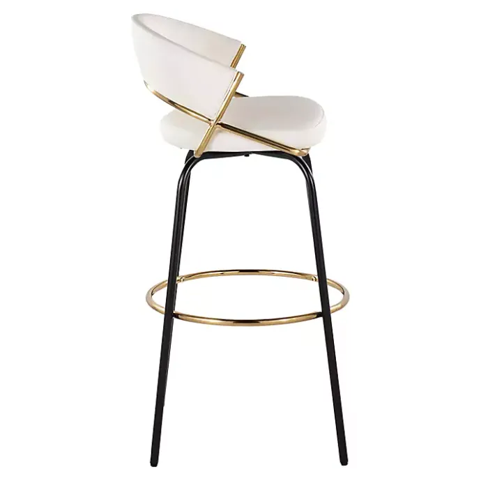 Outlet Kirklands Home Remy Swivel Bar Stools, Set of 2 White
