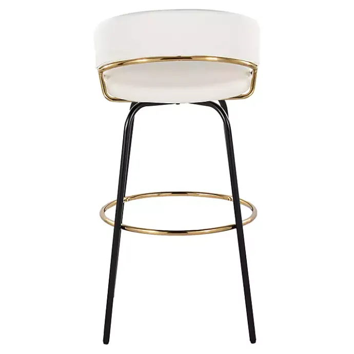 Outlet Kirklands Home Remy Swivel Bar Stools, Set of 2 White