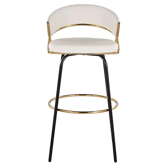 Outlet Kirklands Home Remy Swivel Bar Stools, Set of 2 White