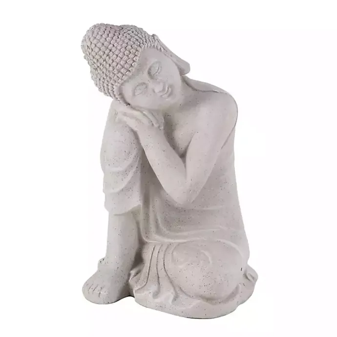 New Kirklands Home Resting Buddha Statue Gray