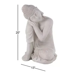 New Kirklands Home Resting Buddha Statue Gray