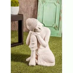 New Kirklands Home Resting Buddha Statue Gray