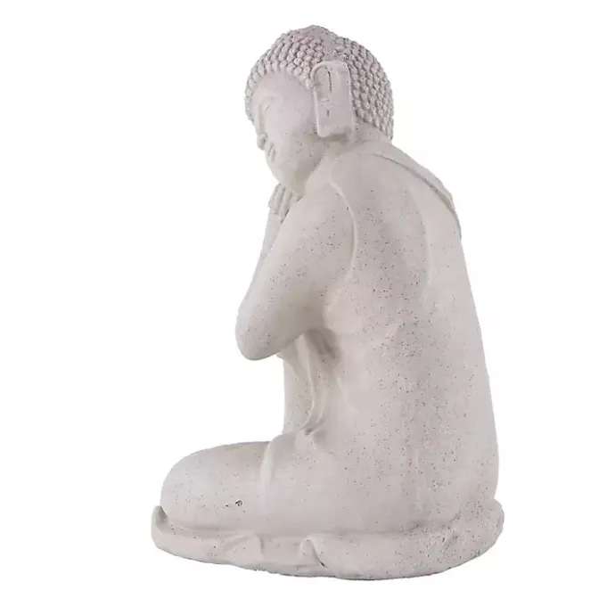 New Kirklands Home Resting Buddha Statue Gray