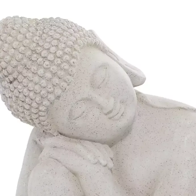 New Kirklands Home Resting Buddha Statue Gray