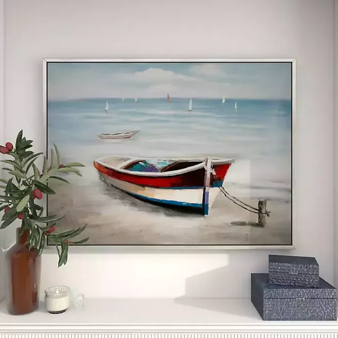Online Kirklands Home Resting Rowboat Framed Canvas Art Print