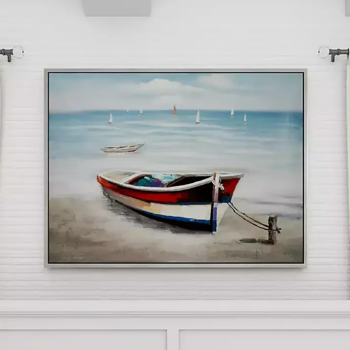 Online Kirklands Home Resting Rowboat Framed Canvas Art Print