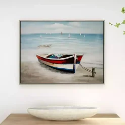 Online Kirklands Home Resting Rowboat Framed Canvas Art Print