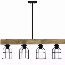Online Kirklands Home Restored Wood 4-Light Pendant Light