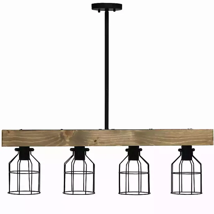 Online Kirklands Home Restored Wood 4-Light Pendant Light