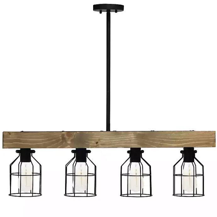 Online Kirklands Home Restored Wood 4-Light Pendant Light