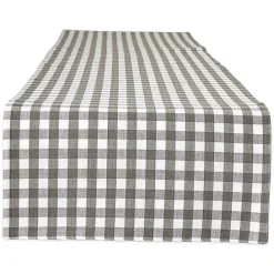 Online Kirklands Home Reversible Gray and White Table Runner, 14x108