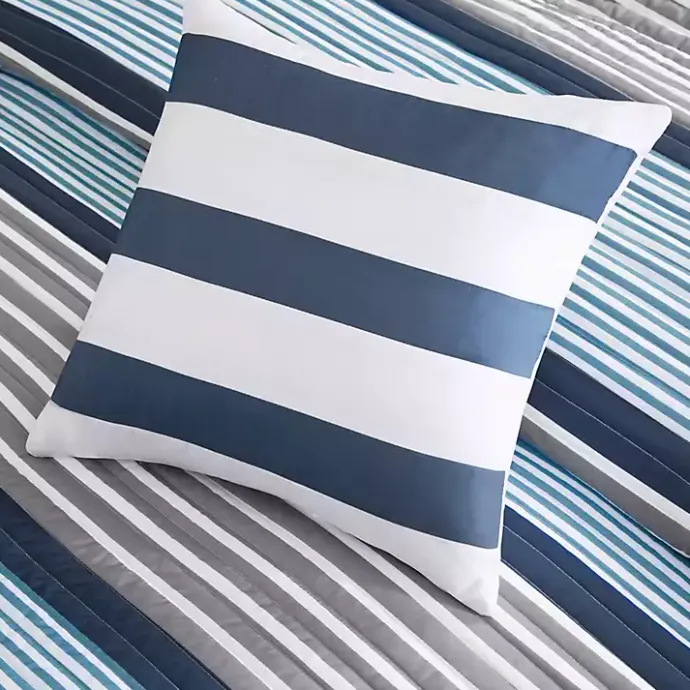 New Kirklands Home Reversible Stripes 5-pc. Full/Queen Quilt Set