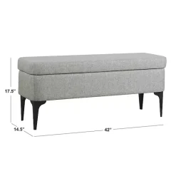 Outlet Kirklands Home Ricardo Woven Storage Bench Gray