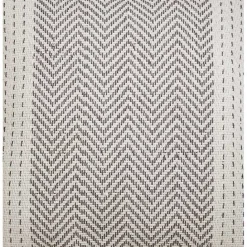Kirklands Home Rich Gray Kantha Stitch Table Runner