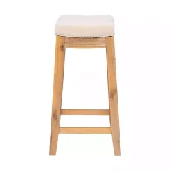 Kirklands Home Riverdale Acacia Wood Counter Stool White