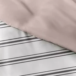 Outlet Kirklands Home Rose Pink Echo Stripe 3-pc. King Duvet Cover Set
