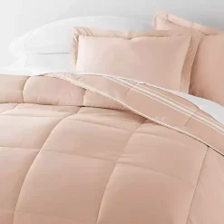 Kirklands Home Rose Striped Reversible 3-pc. Queen Comforter Set Pink