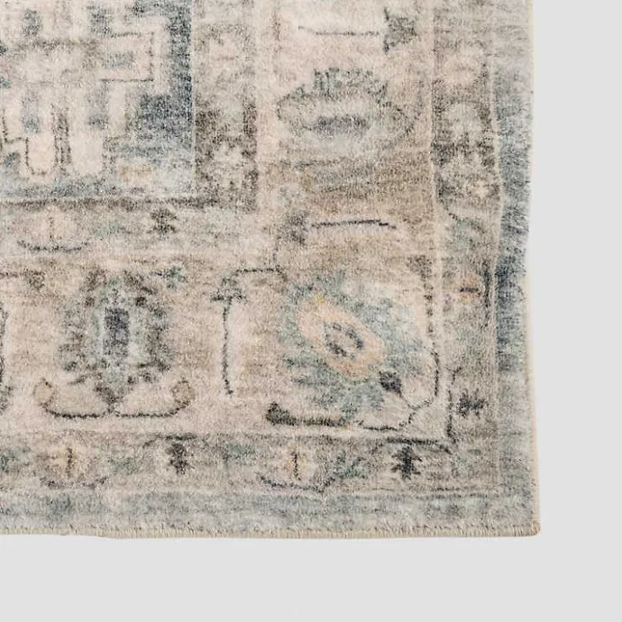 Online Kirklands Home Rosette Dusty Aqua Area Rug, 5x7