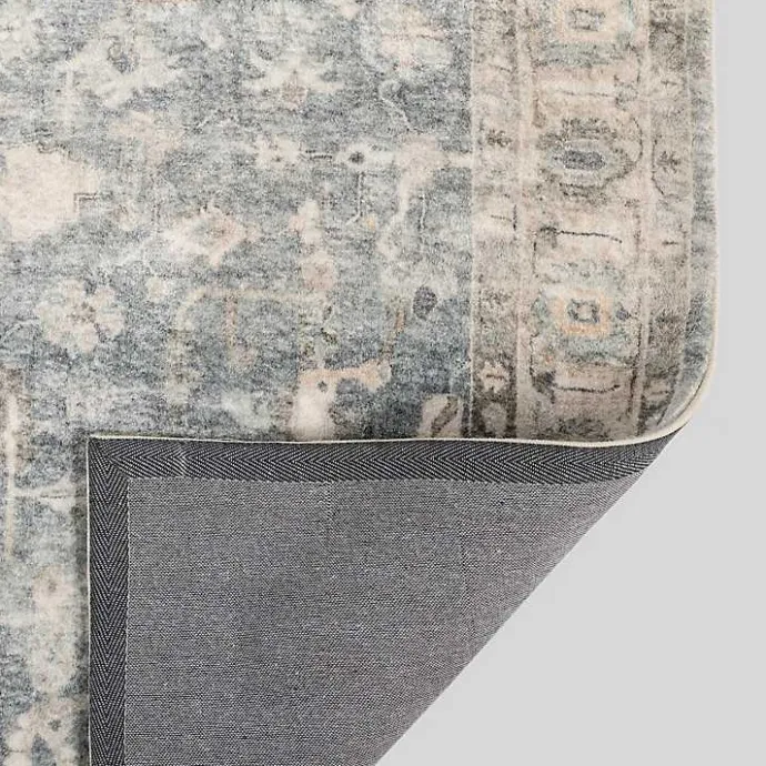 Online Kirklands Home Rosette Dusty Aqua Area Rug, 5x7