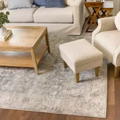 Online Kirklands Home Rosette Dusty Aqua Area Rug, 5x7