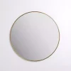 Kirklands Home Round Antique Brass Nouveau Wall Mirror