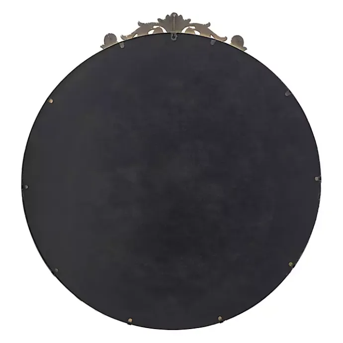 Best Kirklands Home Round Antique Floral Scroll Mirror, 39 in. Gold