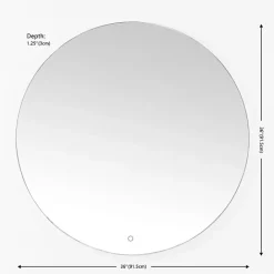 Clearance Kirklands Home Round Ashden LED Wall Mirror