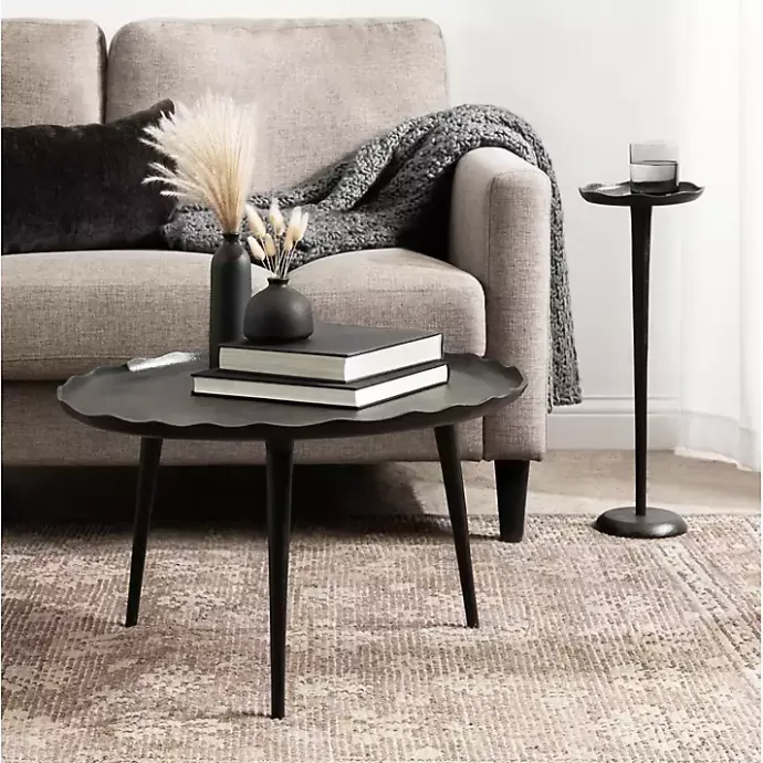 New Kirklands Home Round Alessia Coffee Table Black