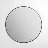 Best Kirklands Home Round Black Nouveau Linear Wall Mirror, 38 in.