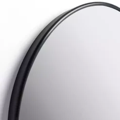 Best Kirklands Home Round Black Nouveau Linear Wall Mirror, 38 in.