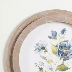 Online Kirklands Home Round Blue Florals I Framed Art Print