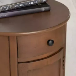 Clearance Kirklands Home Round Beckly Accent Table Brown
