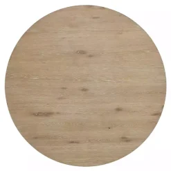 Hot Kirklands Home Round Brown Wood Pedestal Base Dining Table