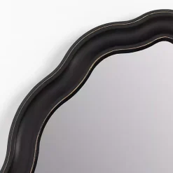 New Kirklands Home Round Catorina Black Wavy Wall Mirror