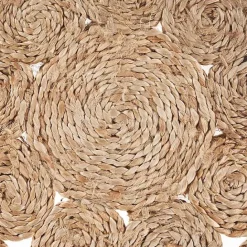 New Kirklands Home Round Decorative Braided Jute Placemats, Set of 2 Tan