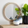 Online Kirklands Home Round Distressed Beaded Wall Mirror, 28 in.