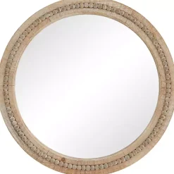 Online Kirklands Home Round Distressed Beaded Wall Mirror, 28 in.