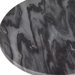 New Kirklands Home Round Geller Marble Accent Table Black