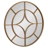 Clearance Kirklands Home Round Gold Geometric Overlay Wall Mirror