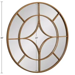Clearance Kirklands Home Round Gold Geometric Overlay Wall Mirror