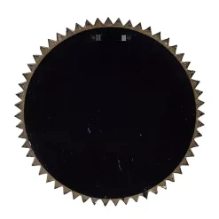 New Kirklands Home Round Gold Textured Diamond Wall Mirror