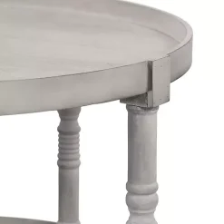 Discount Kirklands Home Round Bellport Coffee Table Gray