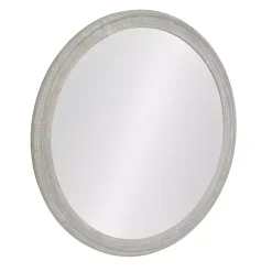 Online Kirklands Home Round Gray Mansell Wood Wall Mirror
