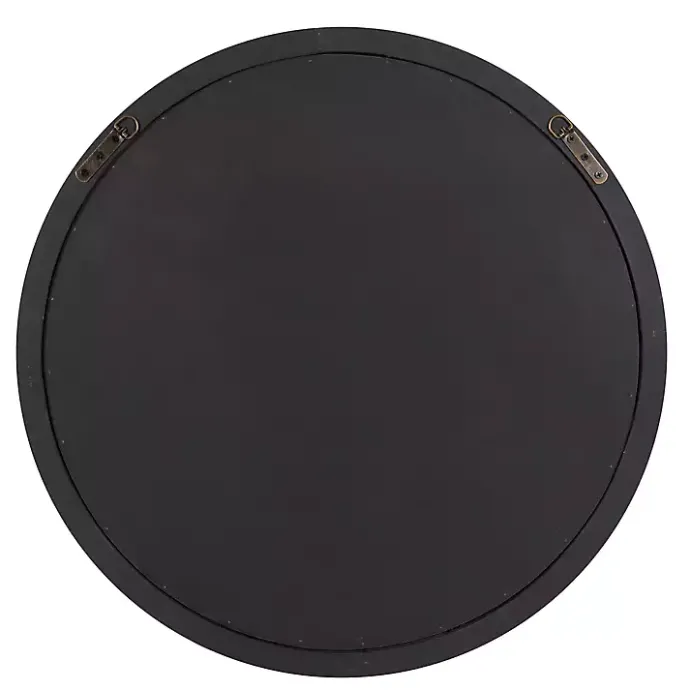 Online Kirklands Home Round Gray Mansell Wood Wall Mirror