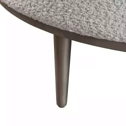 Outlet Kirklands Home Round Upholstered Ottoman Gray