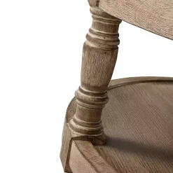 Discount Kirklands Home Round Cepheus Tufted Ottoman Ivory