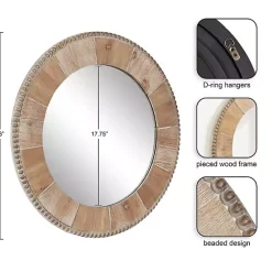 Best Kirklands Home Round Natural Calona Wood Wall Mirror