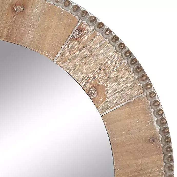 Best Kirklands Home Round Natural Calona Wood Wall Mirror