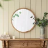 Best Kirklands Home Round Natural Light Wood Wall Mirror