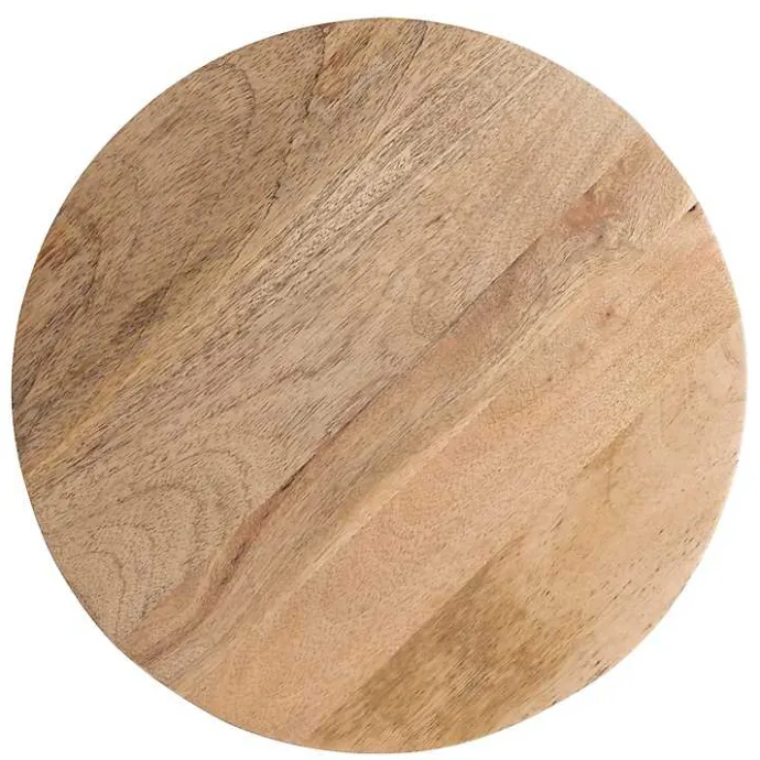 Hot Kirklands Home Round Natural Wood Dani Accent Table Tan